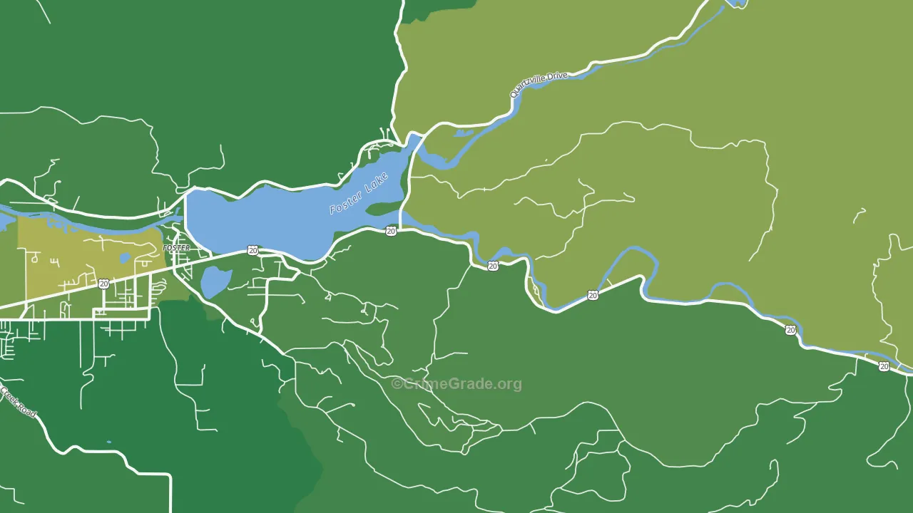 97345, OR Map of Vehicle Theft Rates