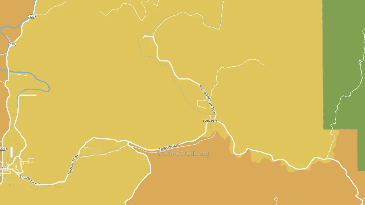 97357, OR Map of Vehicle Theft Rates