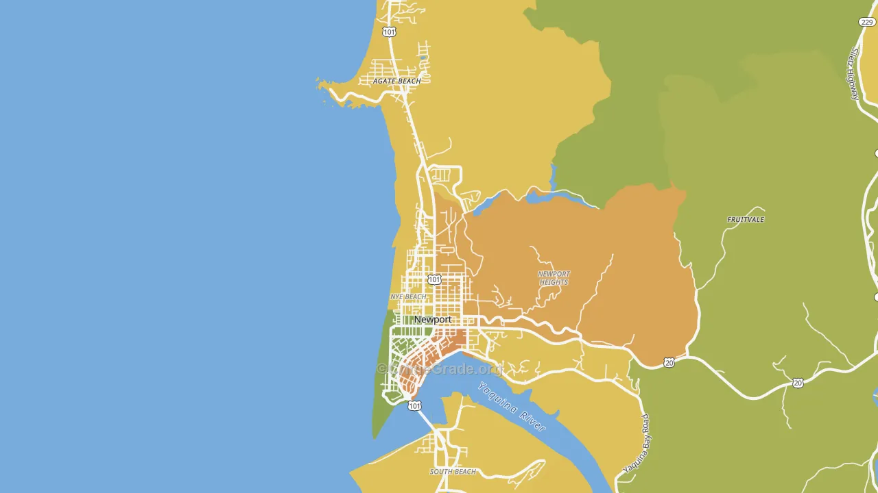 97365, OR Map of Vehicle Theft Rates