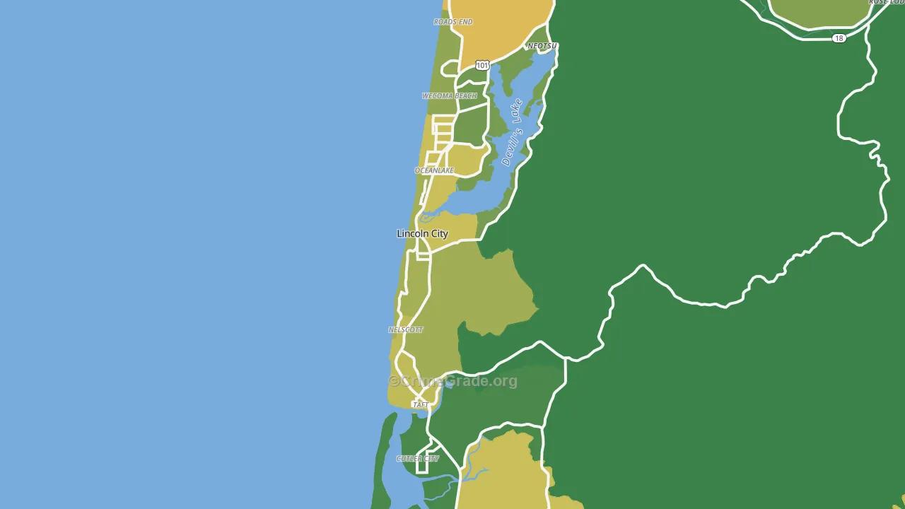 97367, OR Map of Vehicle Theft Rates