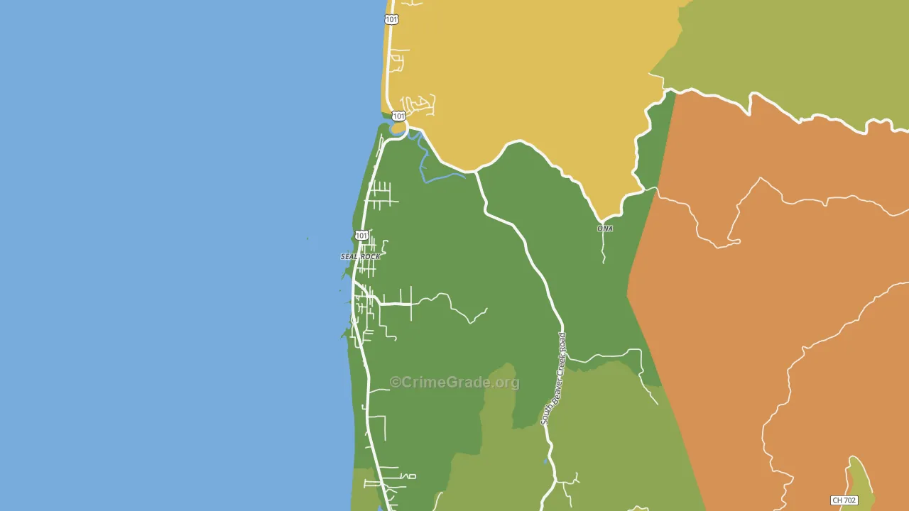 97376, OR Map of Vehicle Theft Rates