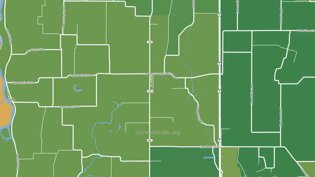 97377, OR Map of Vehicle Theft Rates