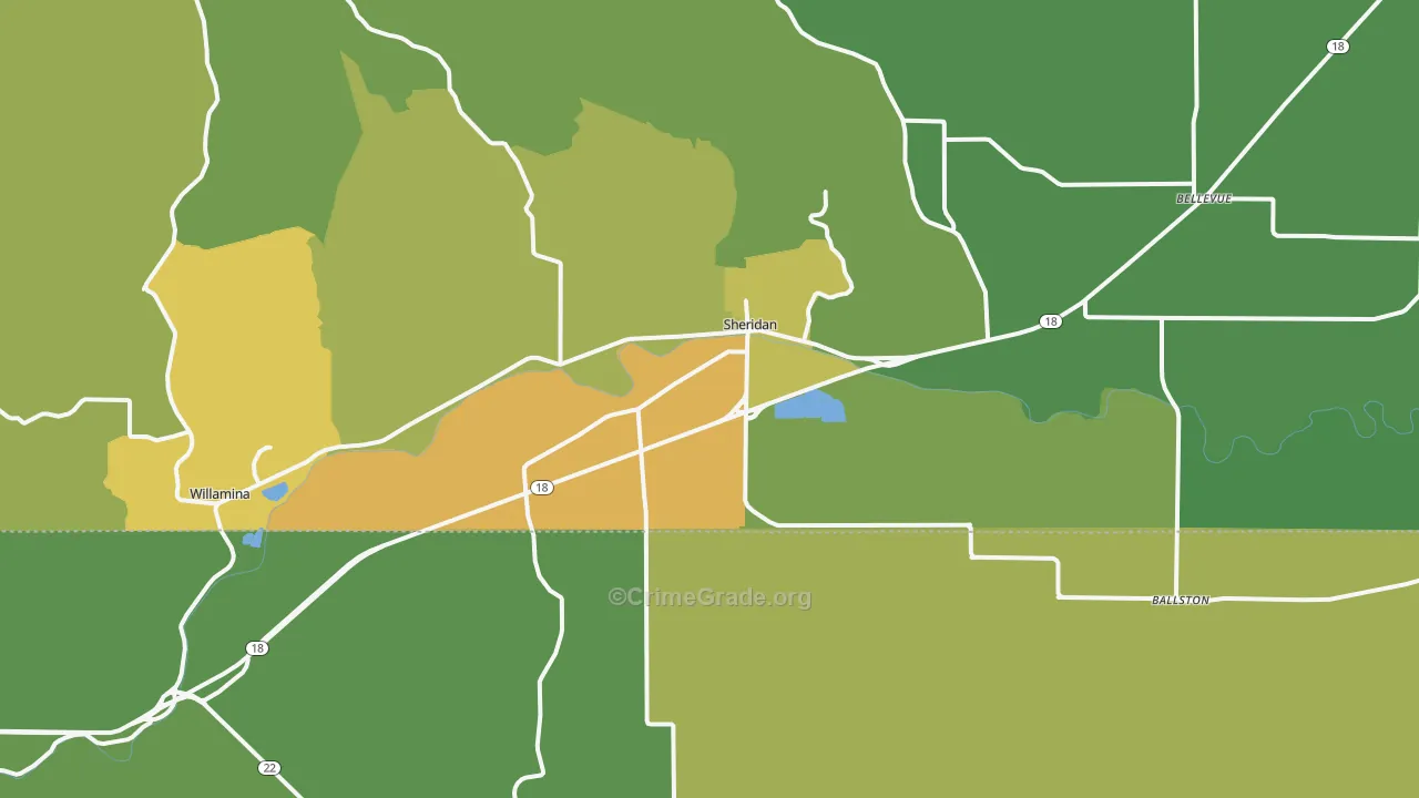 97378, OR Map of Vehicle Theft Rates