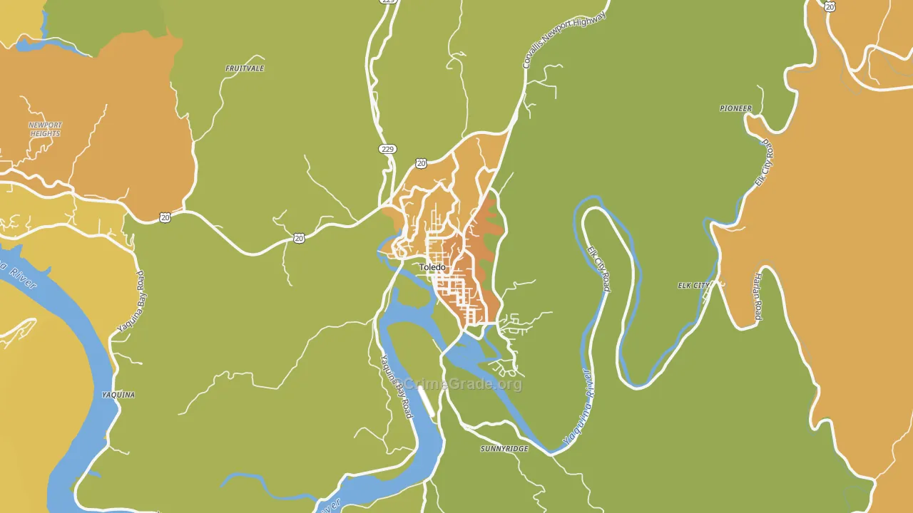 97391, OR Map of Vehicle Theft Rates