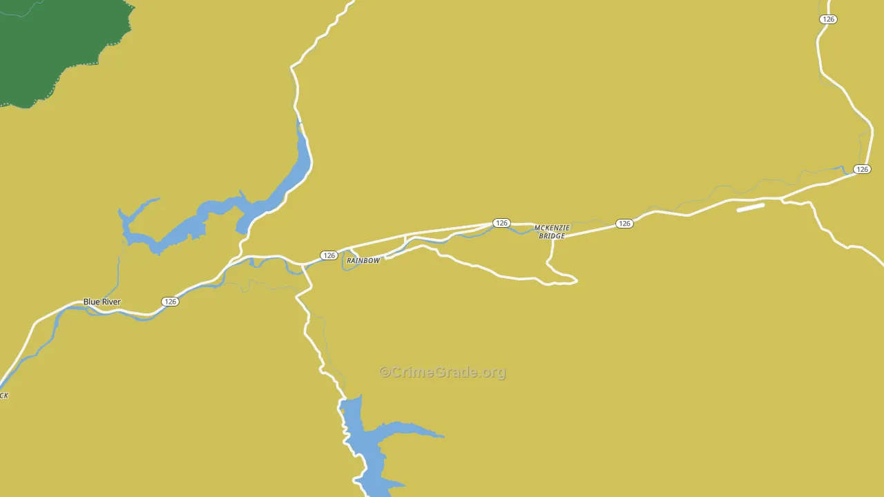97413, OR Map of Vehicle Theft Rates