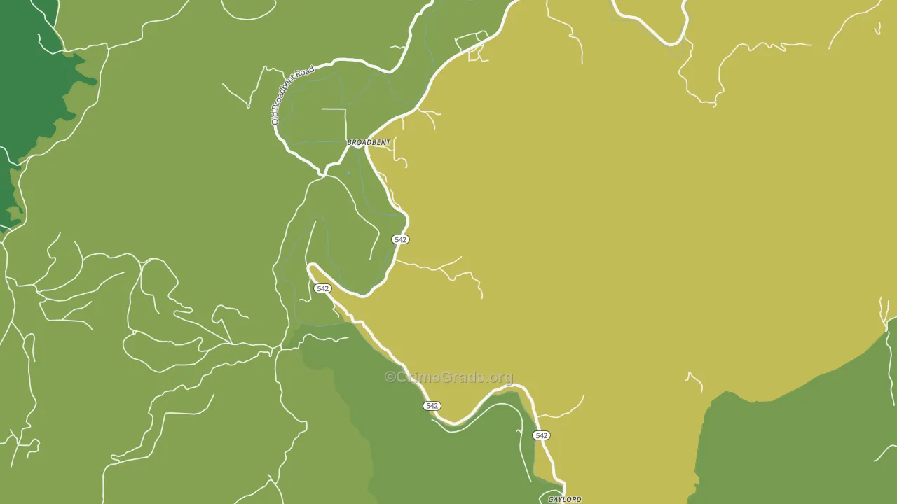 97414, OR Map of Vehicle Theft Rates