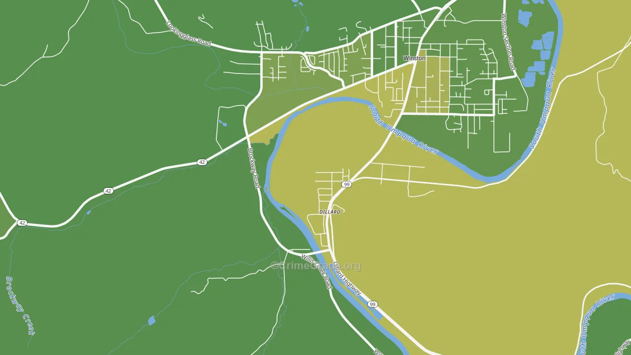 97432, OR Map of Vehicle Theft Rates