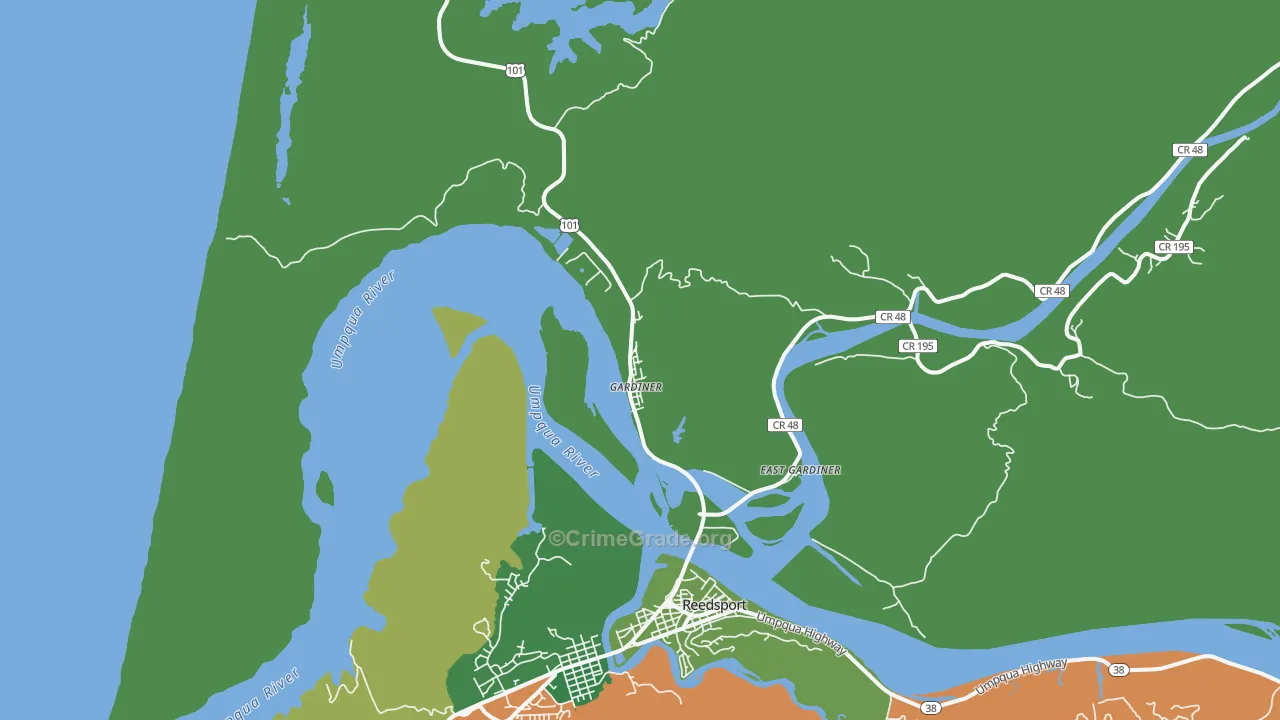 97441, OR Map of Vehicle Theft Rates
