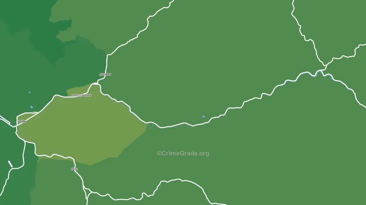 97447, OR Map of Vehicle Theft Rates