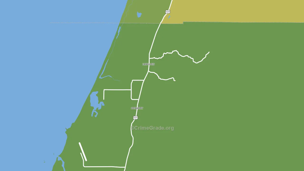 97450, OR Map of Vehicle Theft Rates