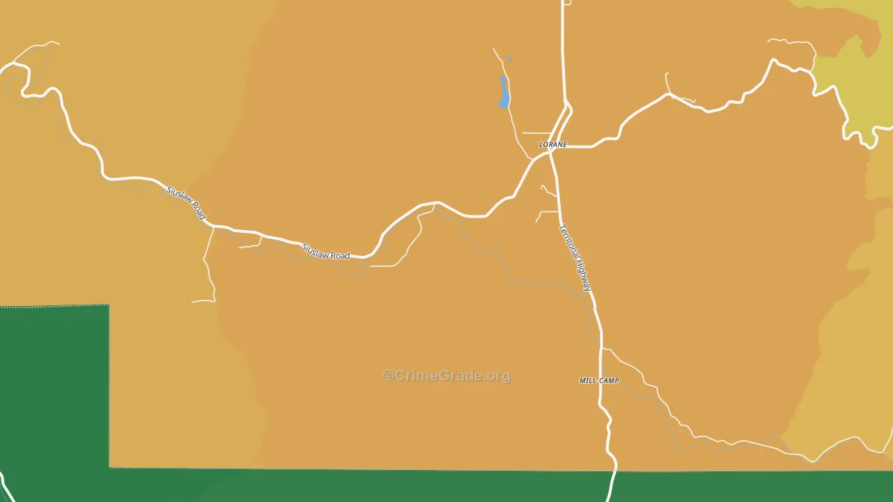 97451, OR Map of Vehicle Theft Rates