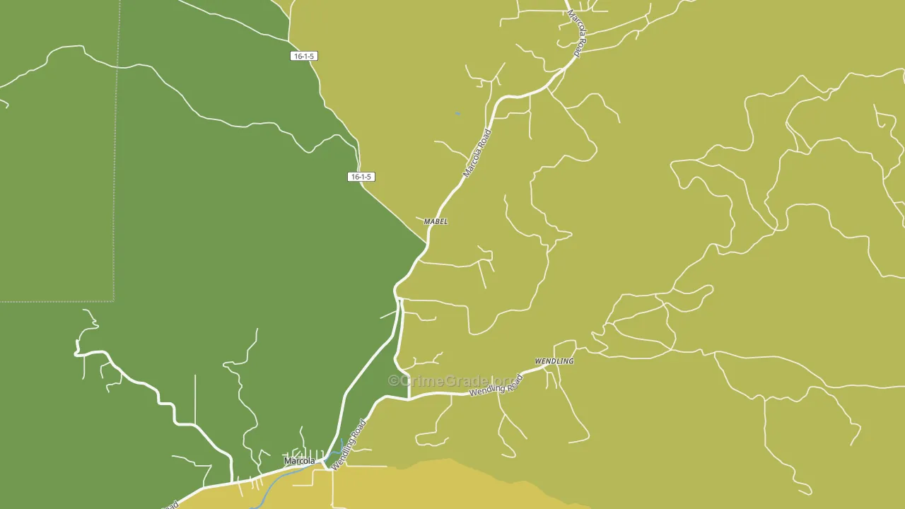 97454, OR Map of Vehicle Theft Rates