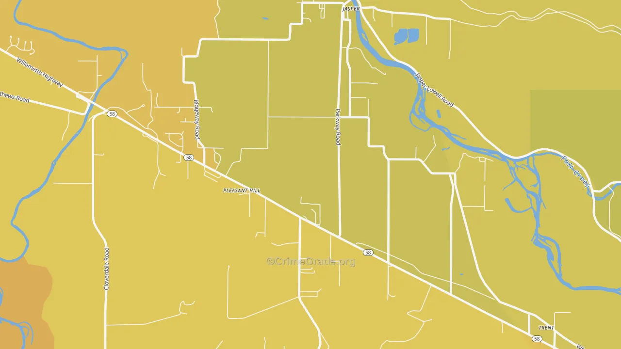 97455, OR Map of Vehicle Theft Rates