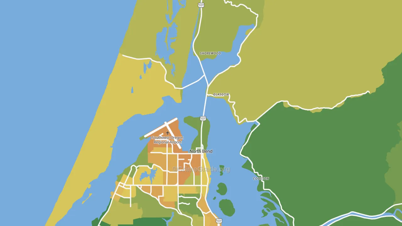 97459, OR Map of Vehicle Theft Rates