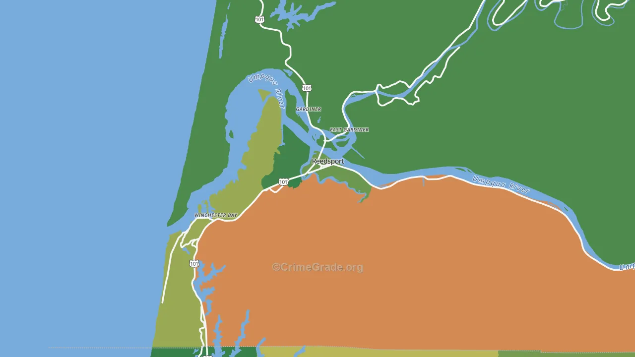 97467, OR Map of Vehicle Theft Rates