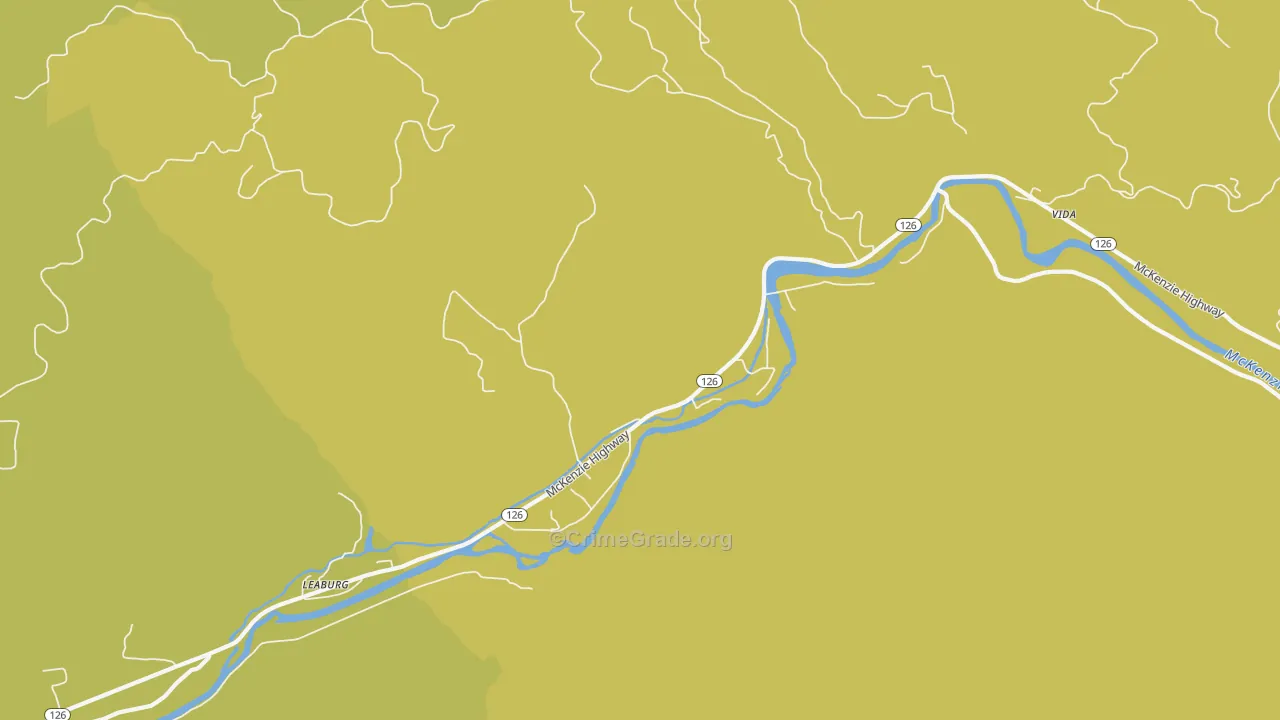 97489, OR Map of Vehicle Theft Rates