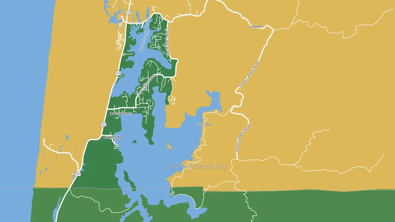 97493, OR Map of Vehicle Theft Rates