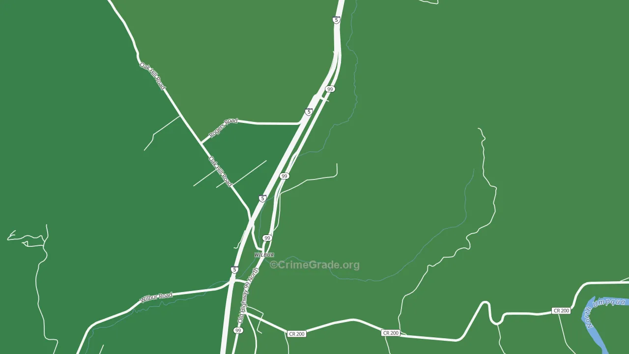97494, OR Map of Vehicle Theft Rates