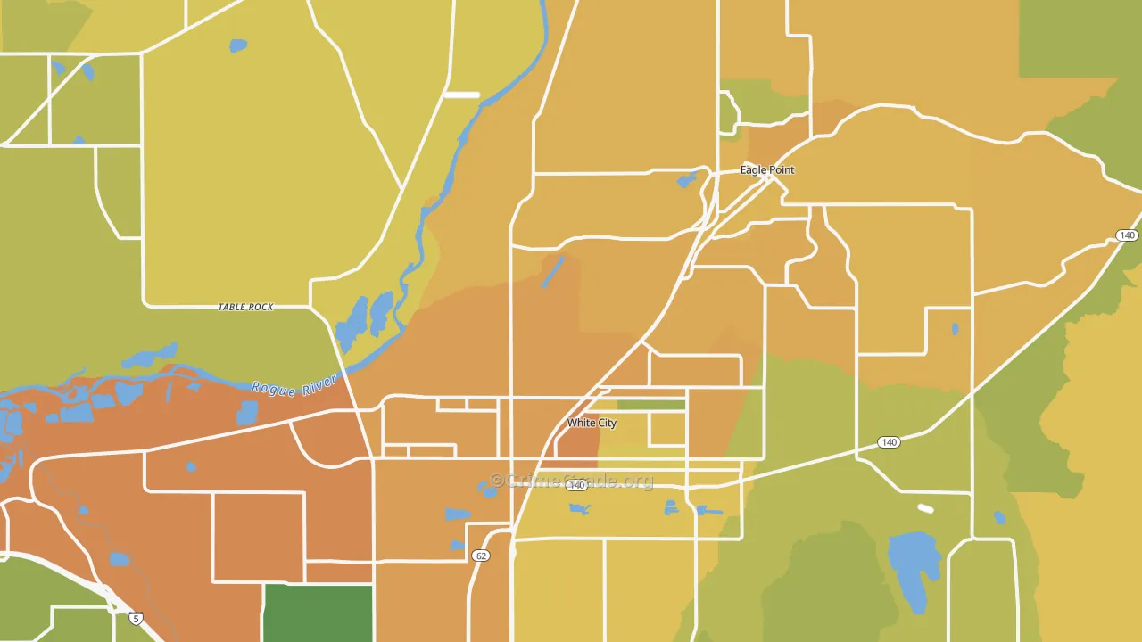 97503, OR Map of Vehicle Theft Rates