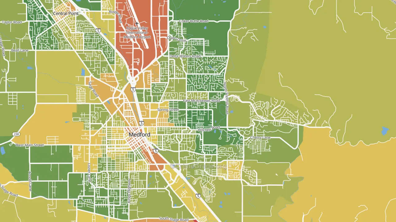 97504, OR Map of Vehicle Theft Rates