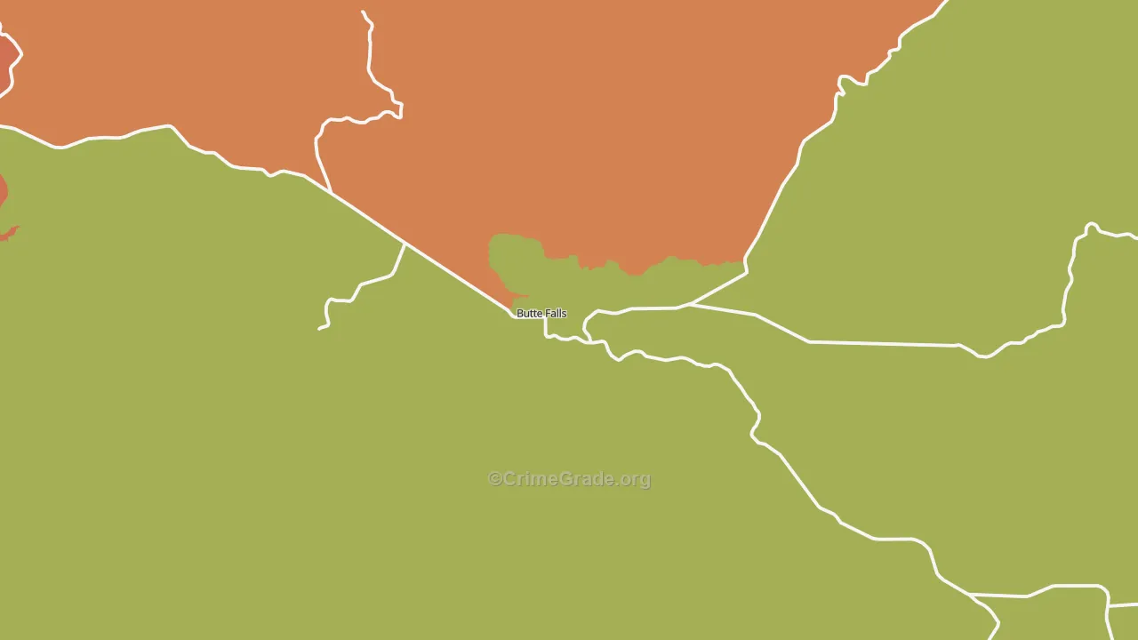 97522, OR Map of Vehicle Theft Rates