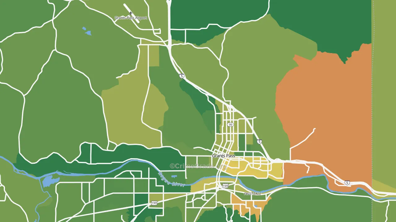 97526, OR Map of Vehicle Theft Rates