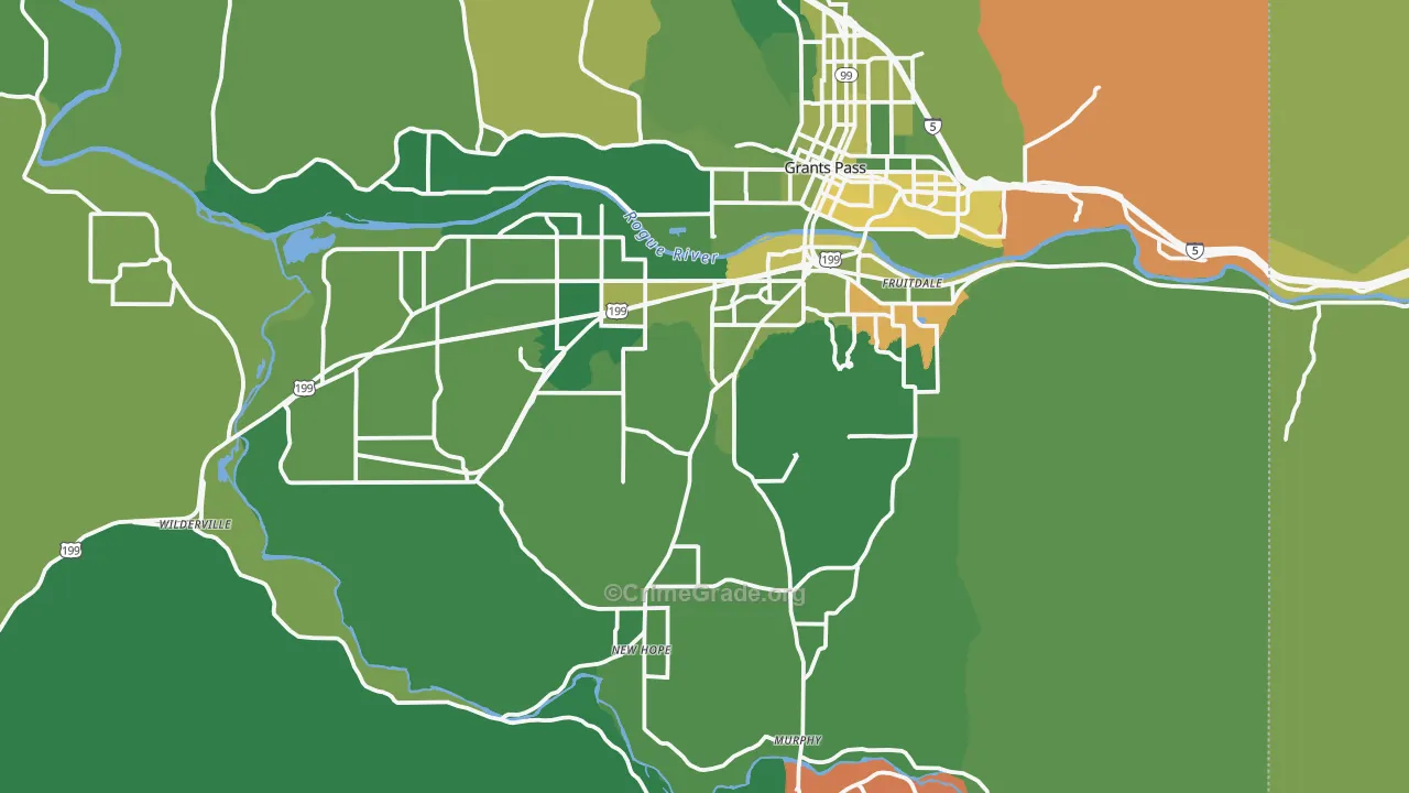 97527, OR Map of Vehicle Theft Rates