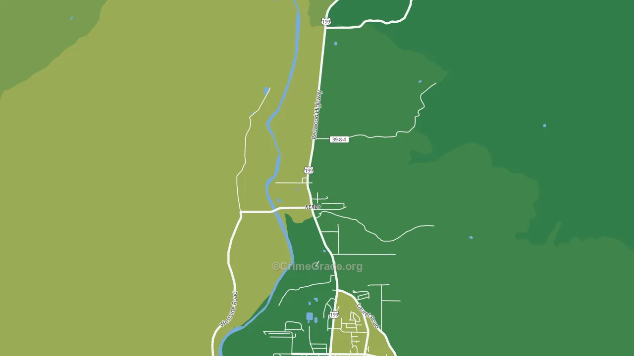 97531, OR Map of Vehicle Theft Rates