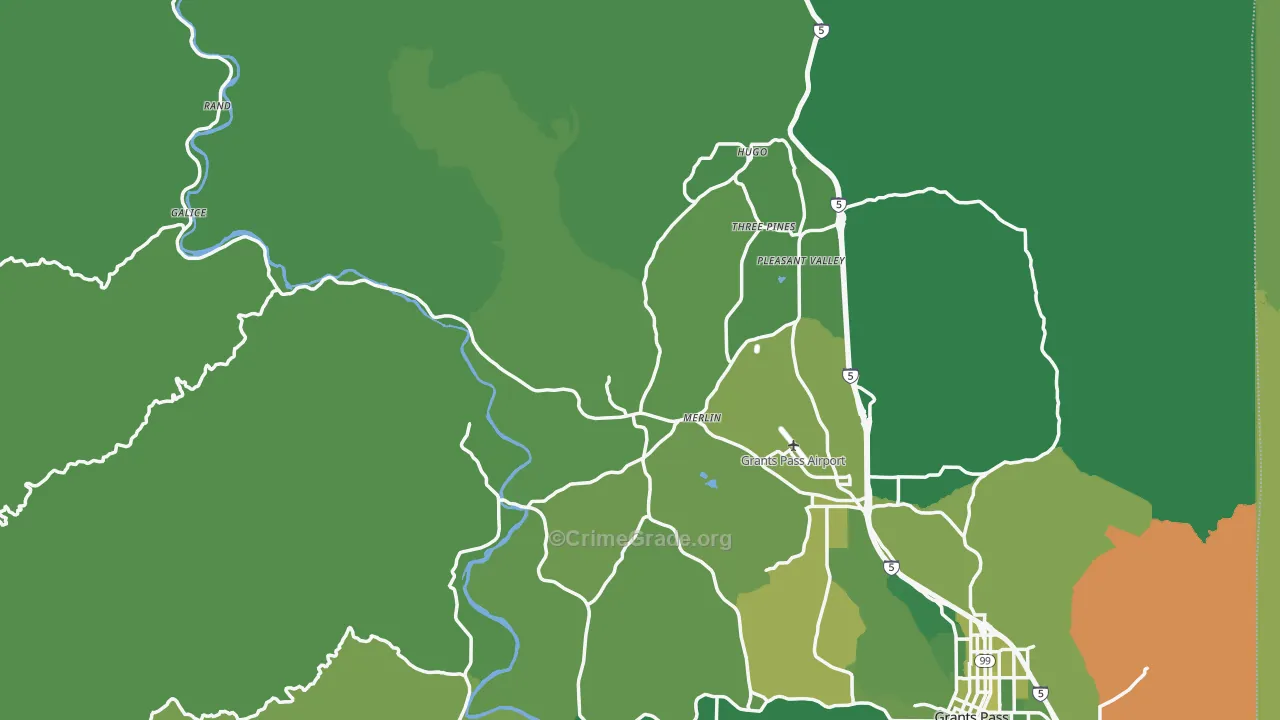97532, OR Map of Vehicle Theft Rates