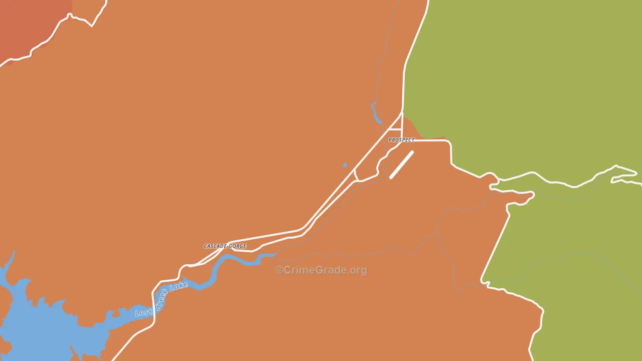 97536, OR Map of Vehicle Theft Rates