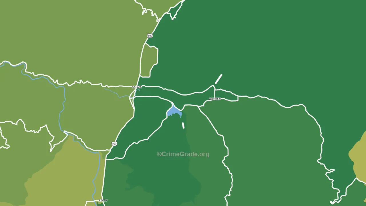 97538, OR Map of Vehicle Theft Rates