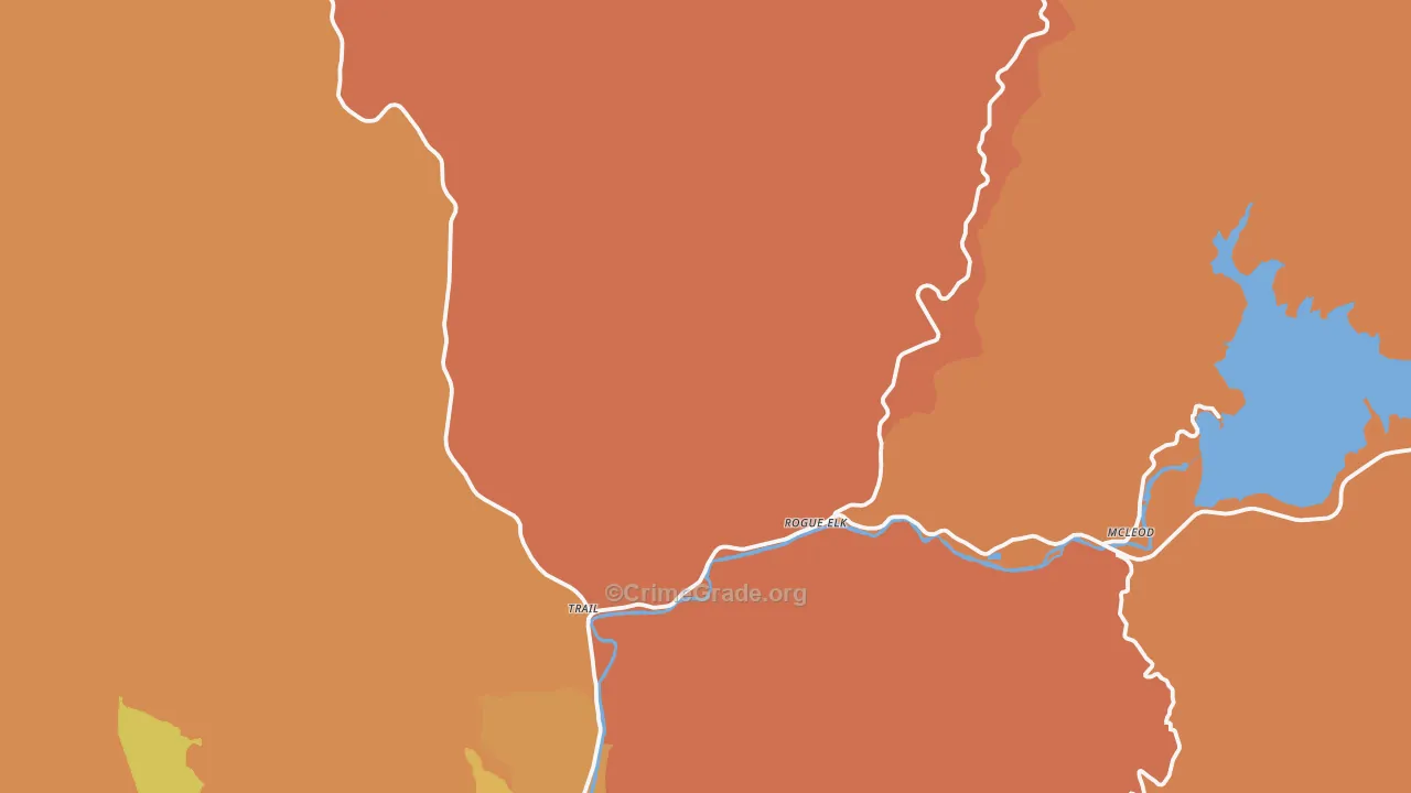 97541, OR Map of Vehicle Theft Rates