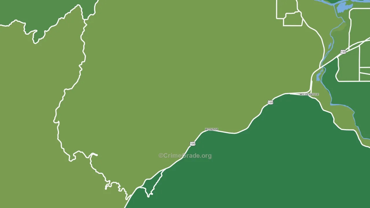 97543, OR Map of Vehicle Theft Rates
