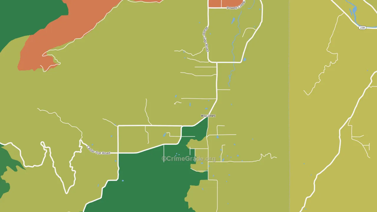 97544, OR Map of Vehicle Theft Rates