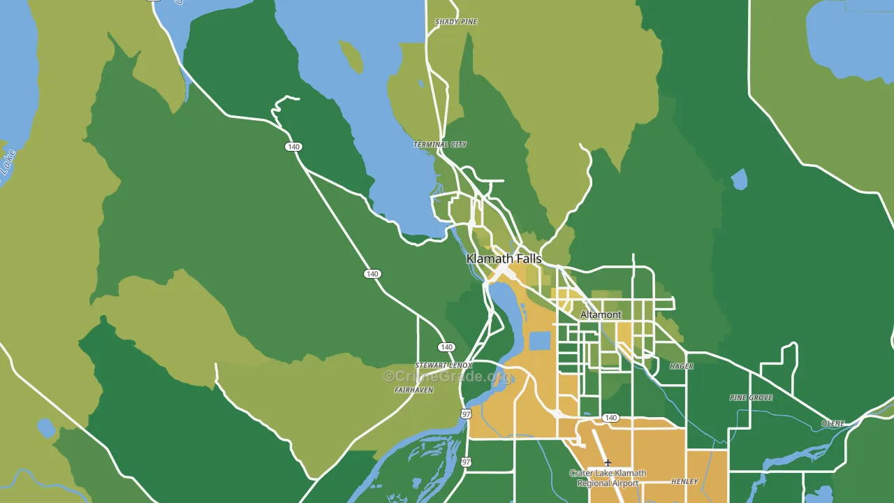 97601, OR Map of Vehicle Theft Rates