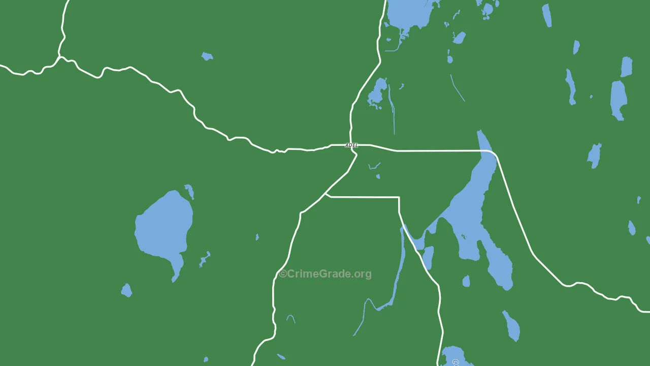 97620, OR Map of Vehicle Theft Rates