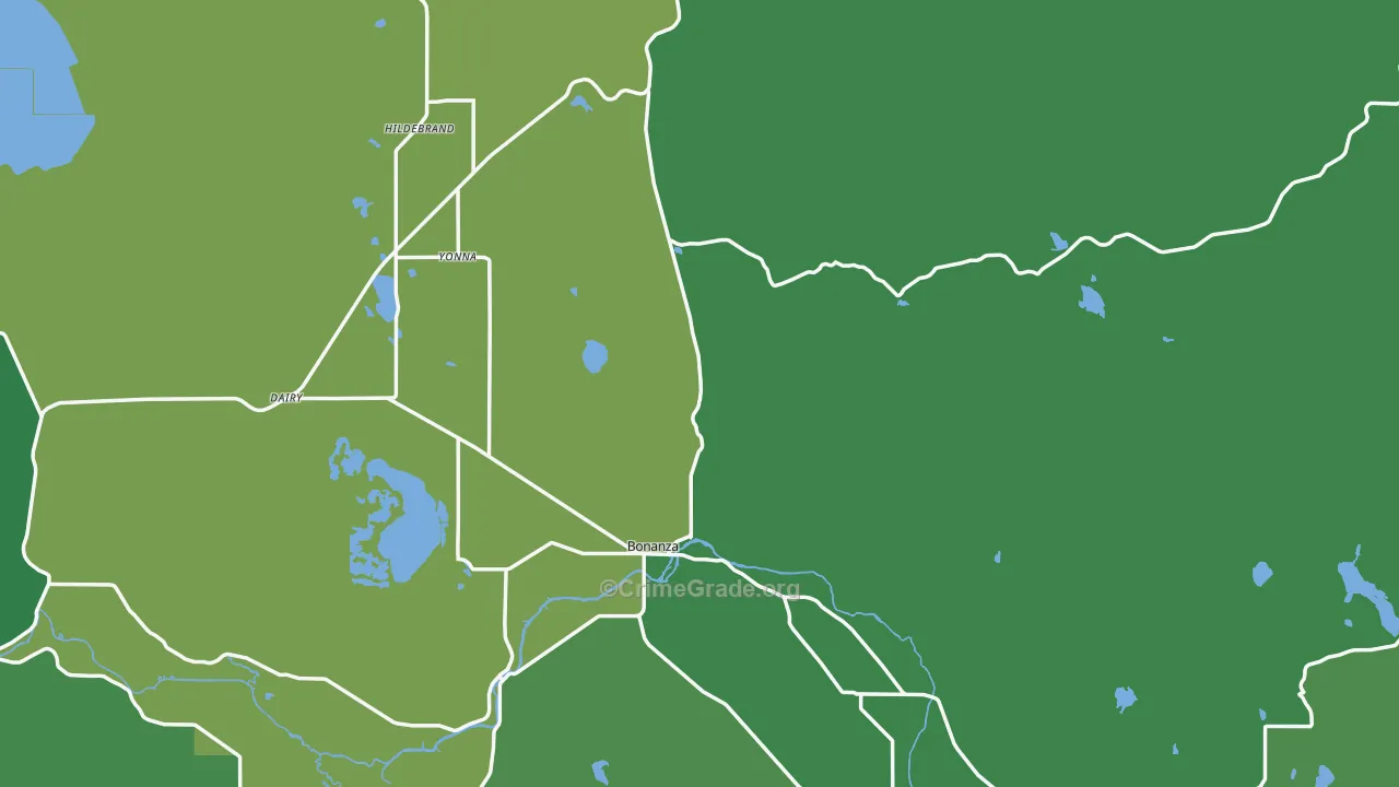 97623, OR Map of Vehicle Theft Rates