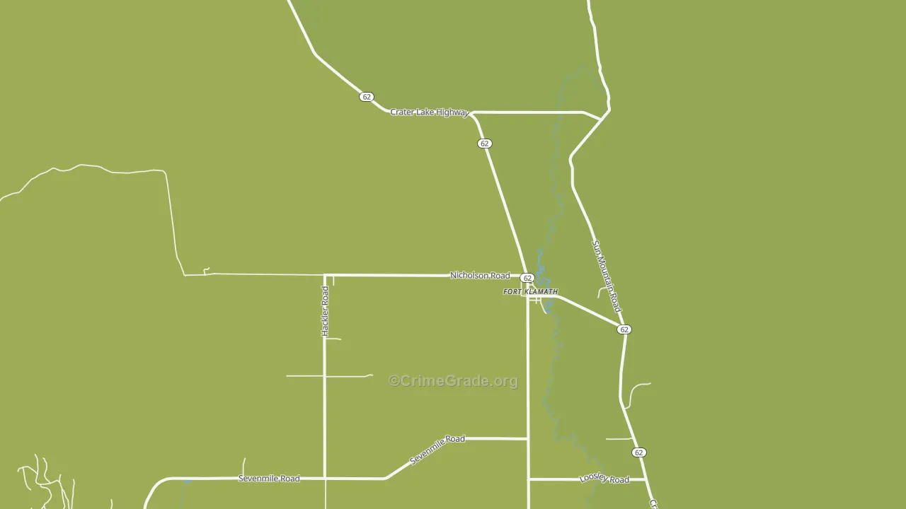 97626, OR Map of Vehicle Theft Rates