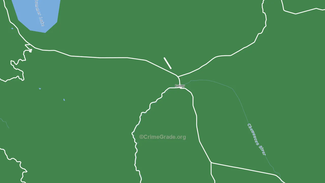 97636, OR Map of Vehicle Theft Rates