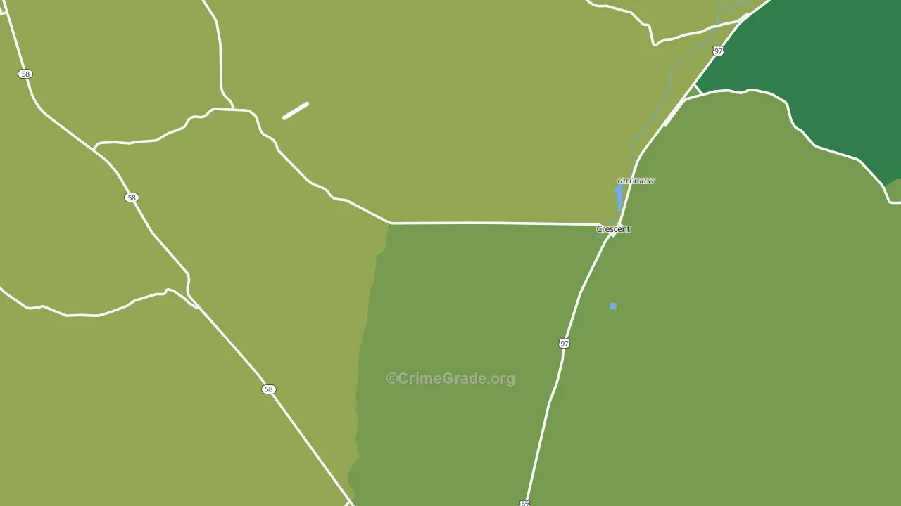 97733, OR Map of Vehicle Theft Rates