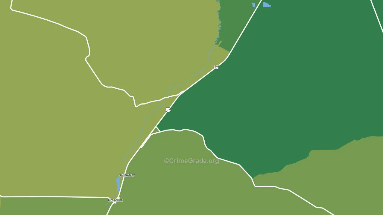 97737, OR Map of Vehicle Theft Rates