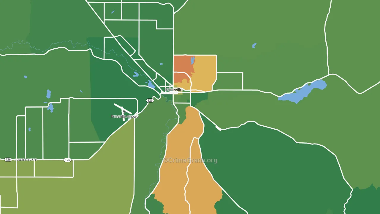 97754, OR Map of Vehicle Theft Rates