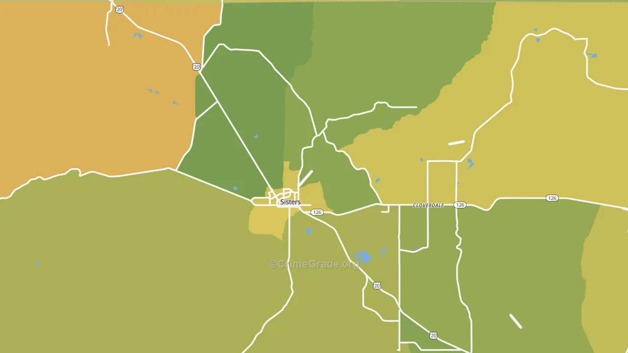 97759, OR Map of Vehicle Theft Rates