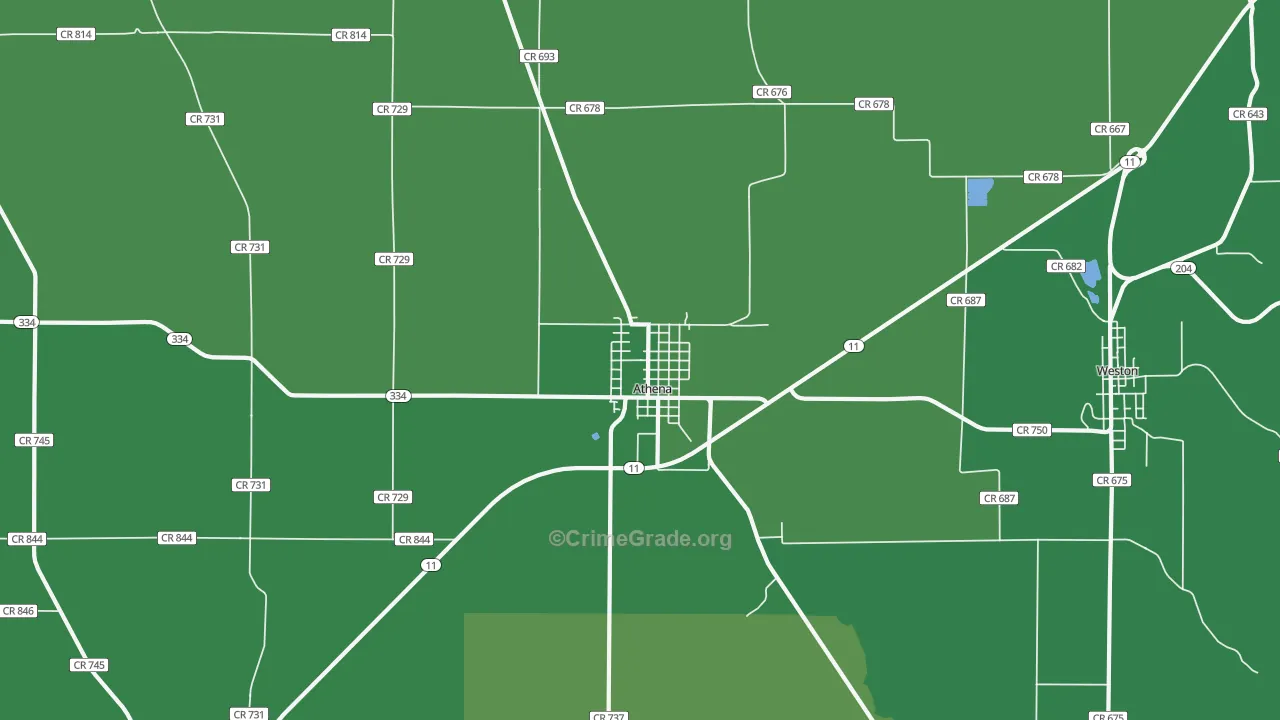 97813, OR Map of Vehicle Theft Rates