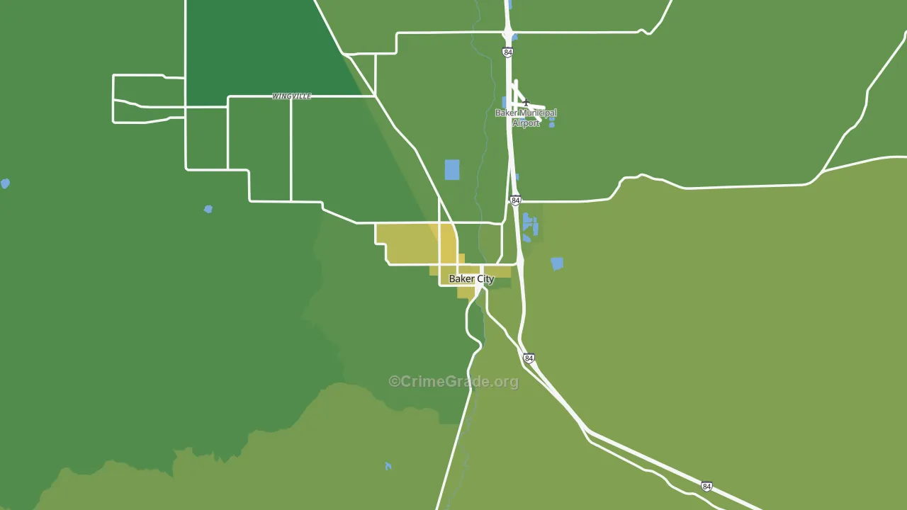 97814, OR Map of Vehicle Theft Rates