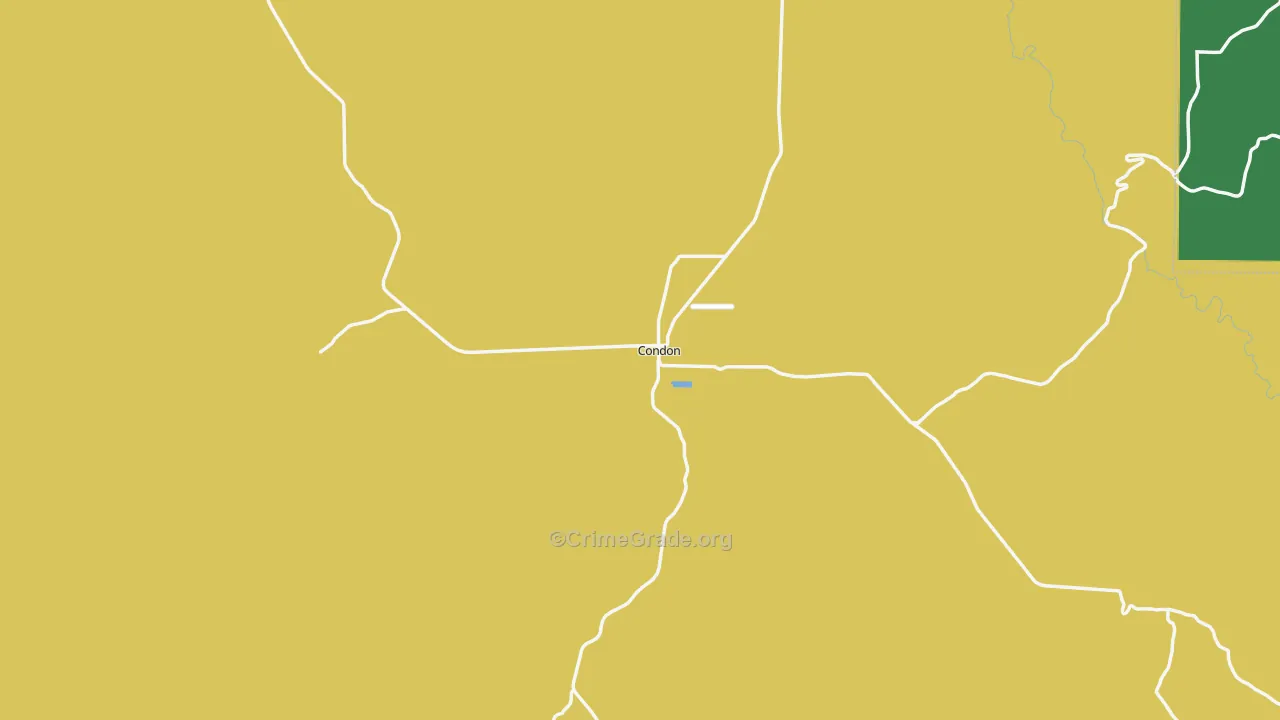 97823, OR Map of Vehicle Theft Rates