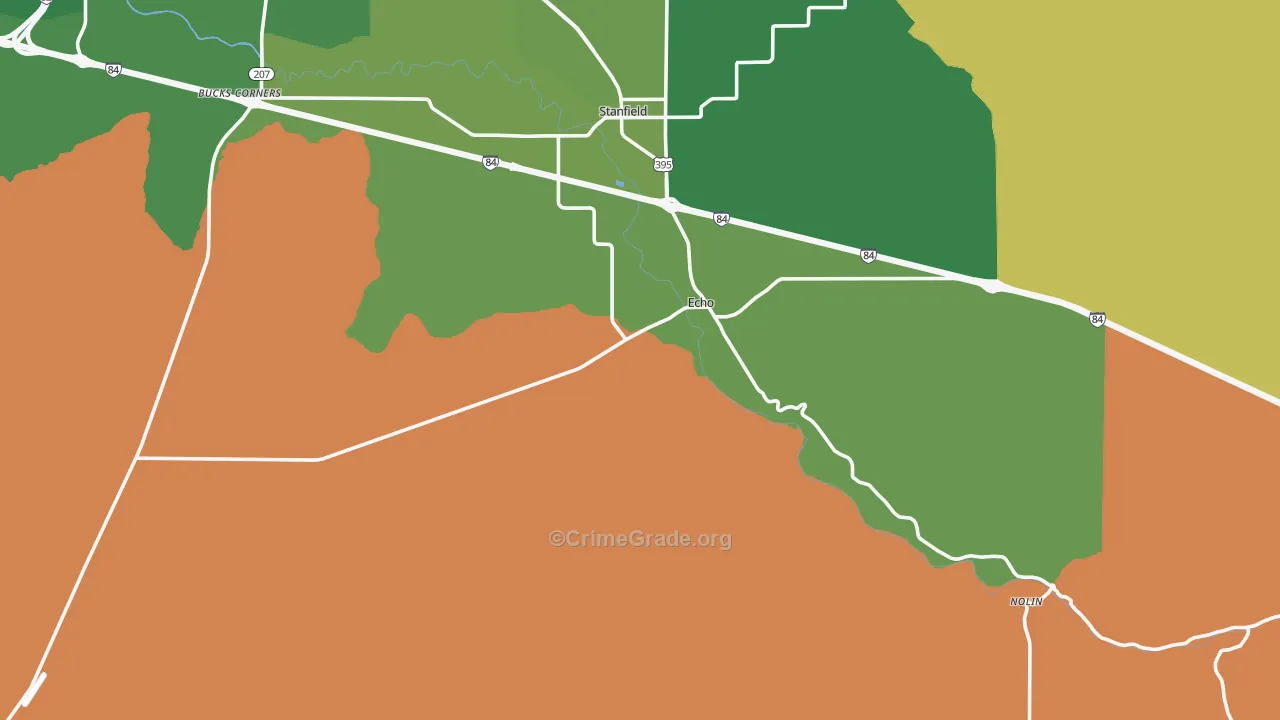 97826, OR Map of Vehicle Theft Rates