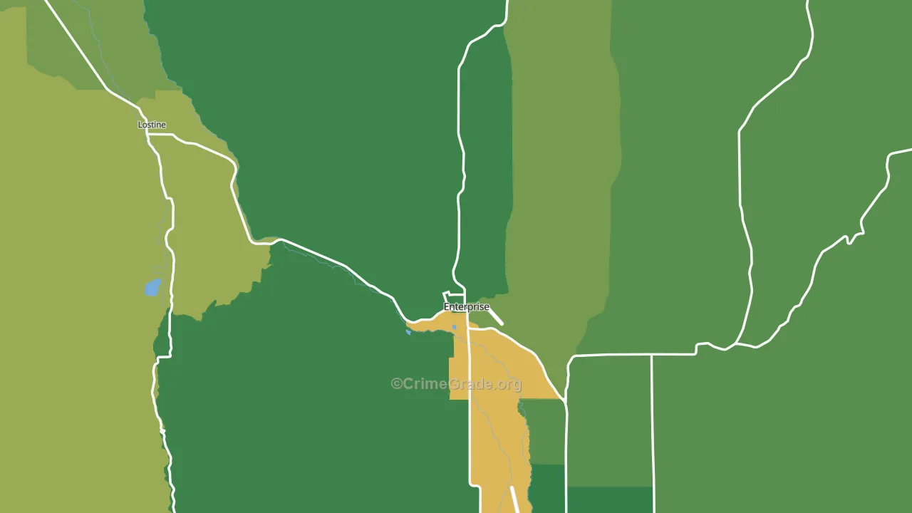 97828, OR Map of Vehicle Theft Rates