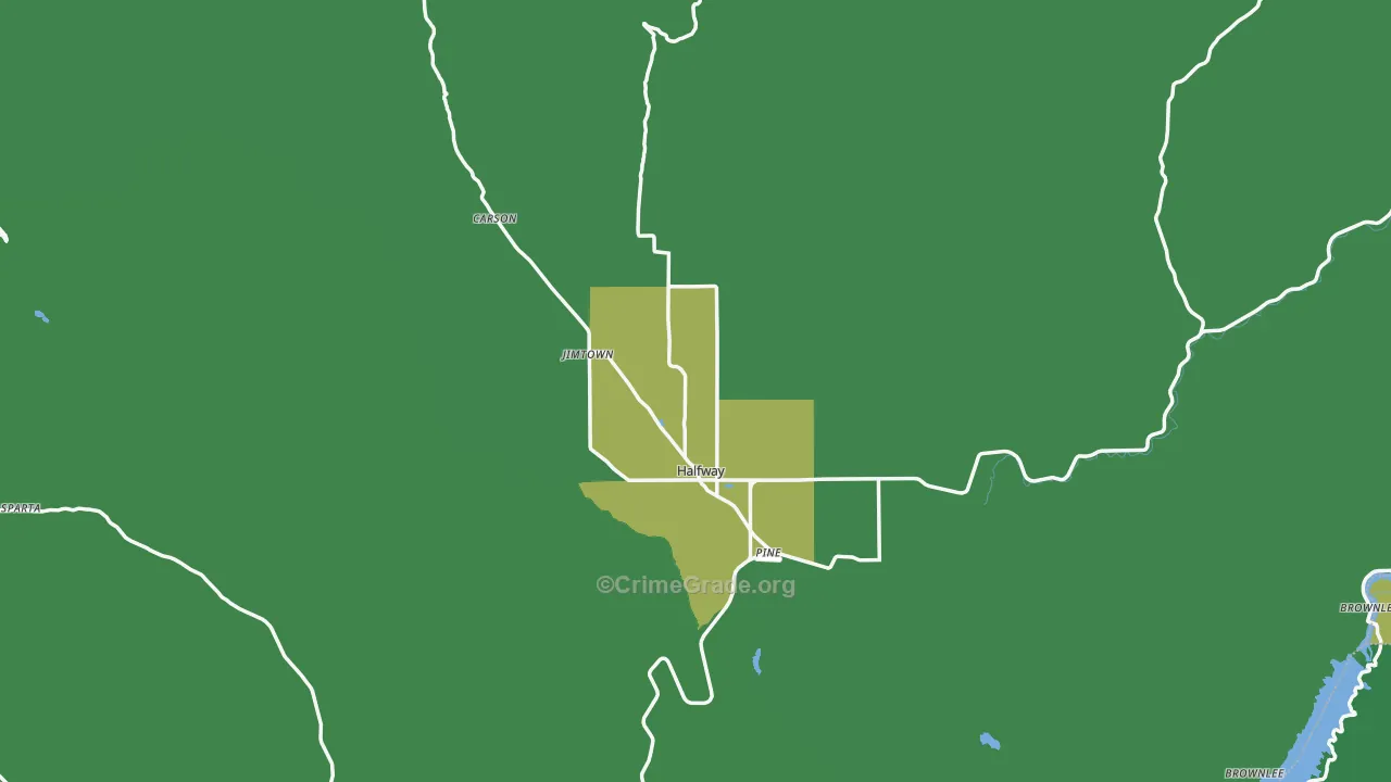 97834, OR Map of Vehicle Theft Rates