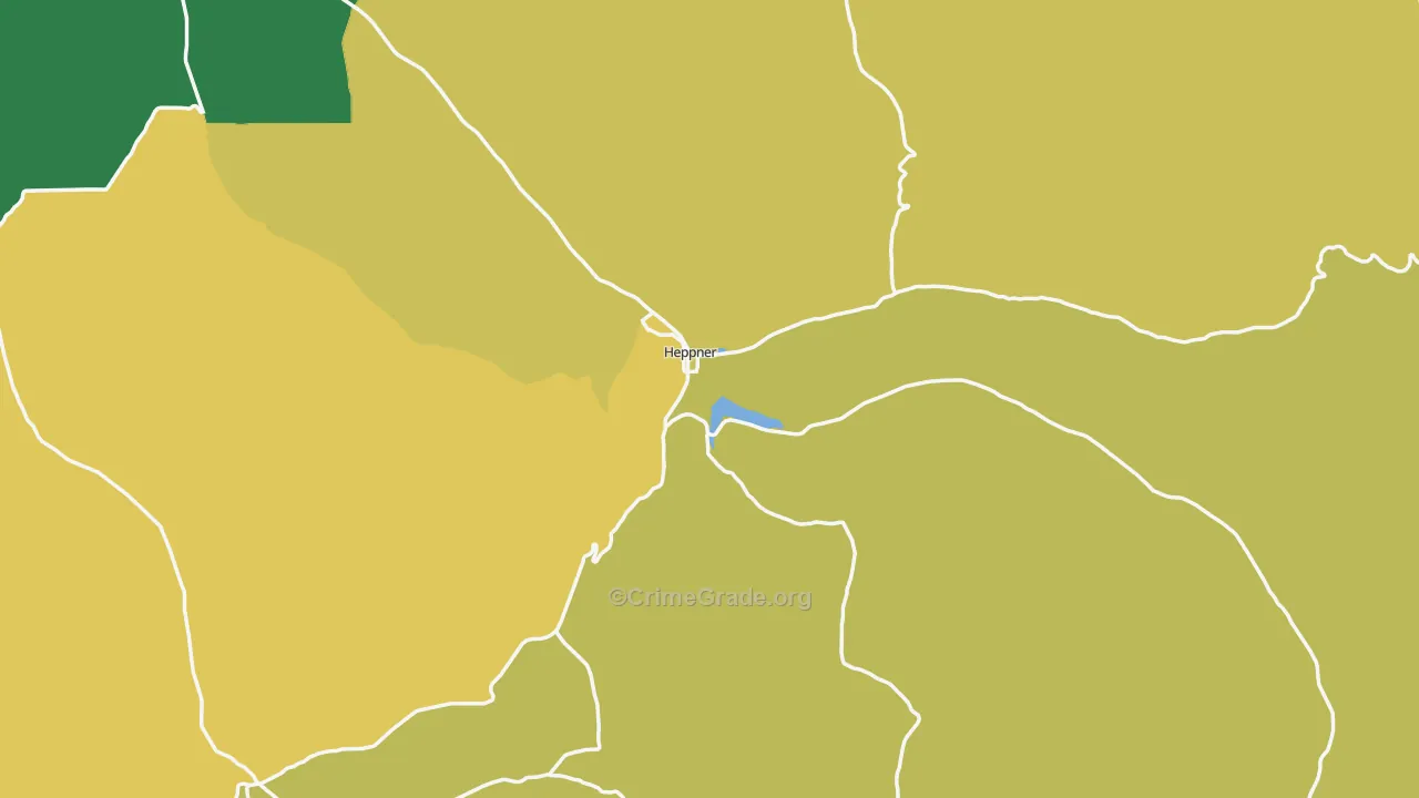 97836, OR Map of Vehicle Theft Rates
